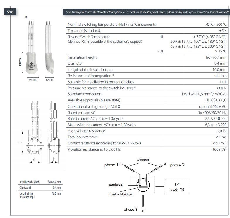 SY6规格THERMIK温控器